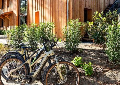 bicycle outside an eco villa