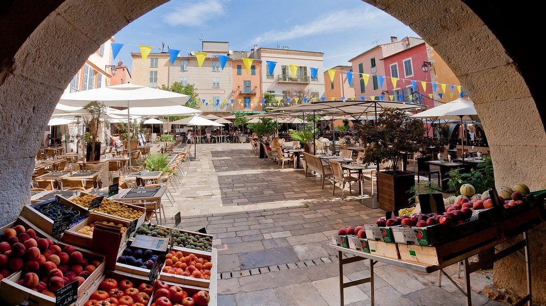 fresh vegetables at a french market